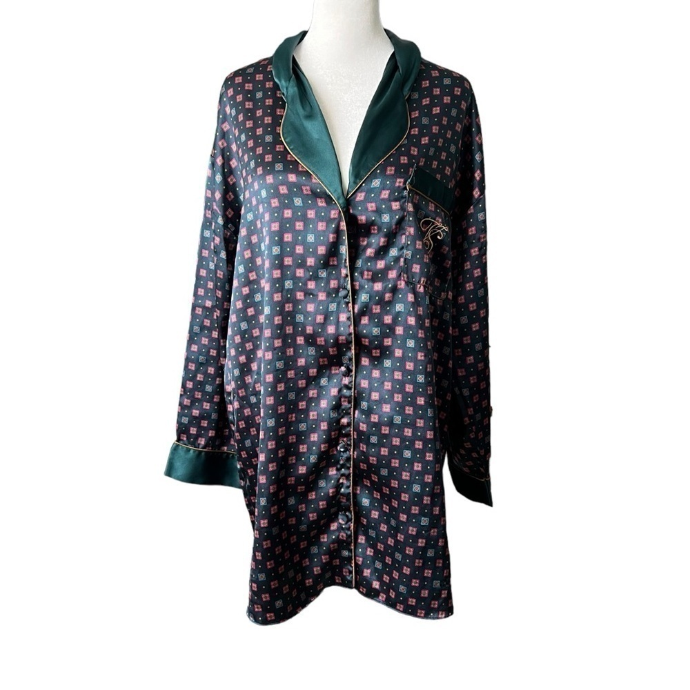 VICTORIAS SECRET Vintage Gold Label Satin Sleep Shirt Nightgown